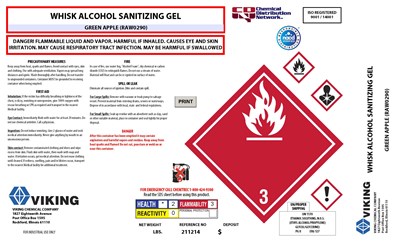 Whisk Alcohol Sanitizing Gel (Whisk Raw0290 Alcohol Sanitizing Gel   Green Apple)